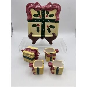 Vtg~Dolgencorp Christmas Holiday Style Tea Set~6 pcs